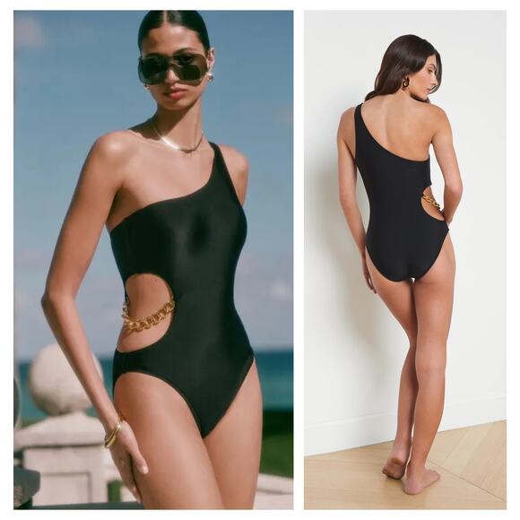 L'Agence Ava Chain One-Piece Swimsuit Size Large - Picture 9 of 9